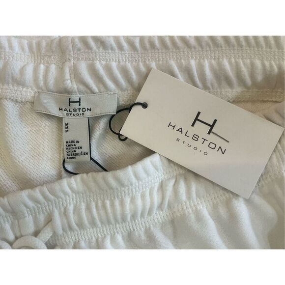 H Halston Cream Elastic Drawstring Waist Relaxed Fit Joggers NWT Sz M - Picture 4 of 6